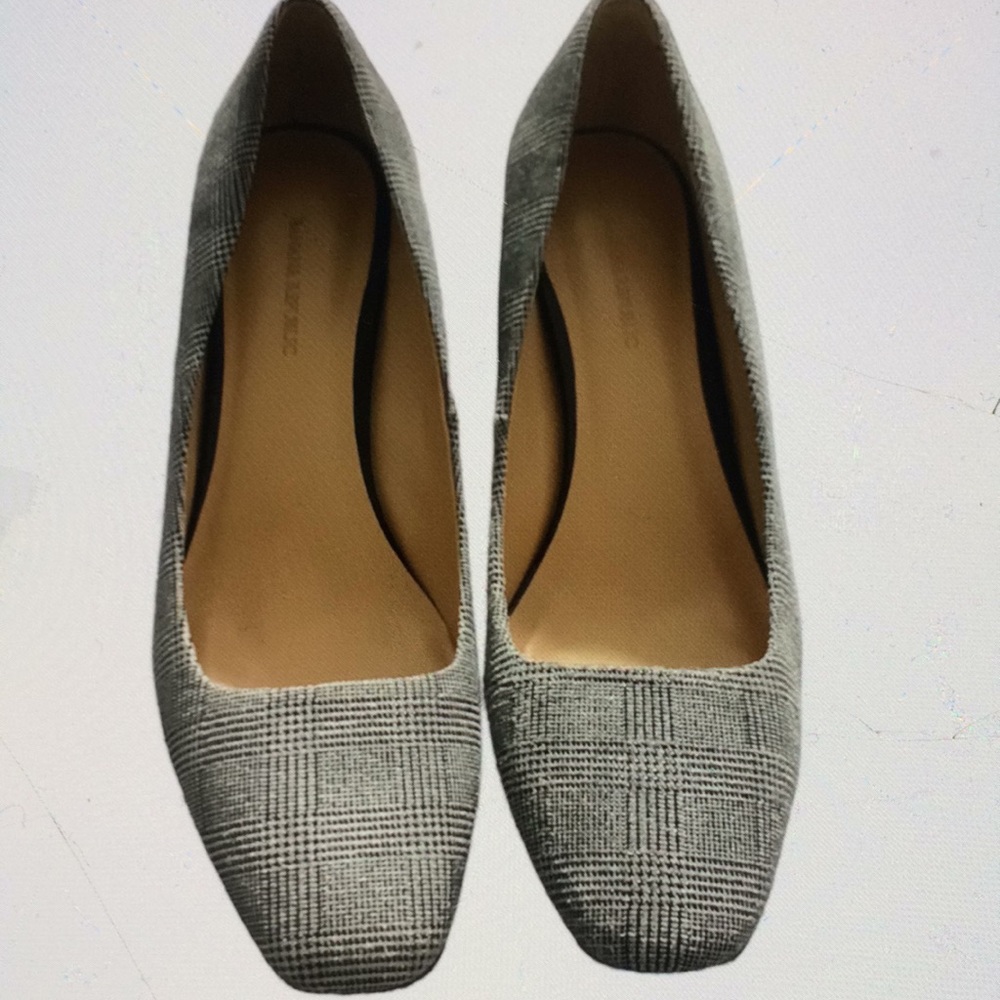 Banana Republic Plaid Block Heel